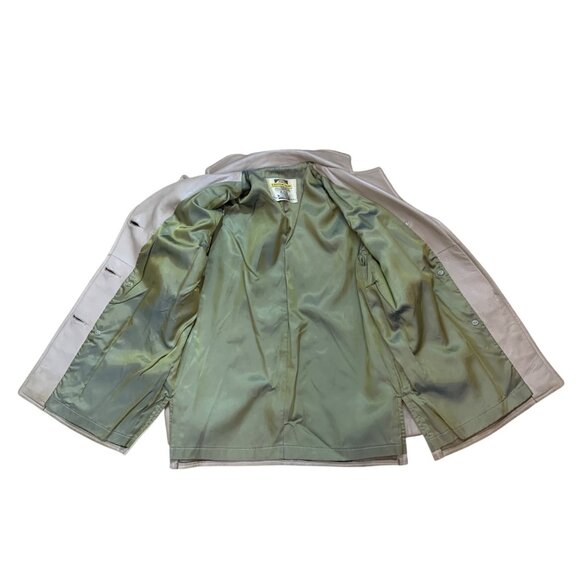 Custom-Made VTG 60s Deerskin Tan Leather Jacket Womens SZ Medium Custom Coat USA - Picture 3 of 9